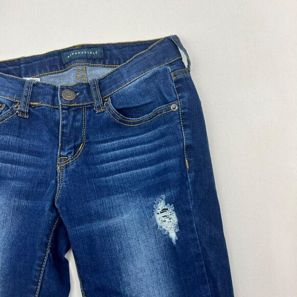 Aeropostale Womens Distressed Jeggings Low Rise Size 0R - Picture 3 of 10